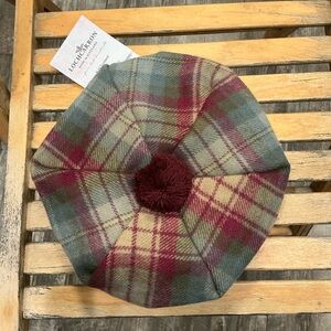 Auld Scotland Tartan Brushed Wool Tam 100% Lamb Wool